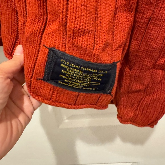 Vintage Polo Jean Co. Orange sweater sz XL - Picture 2 of 4